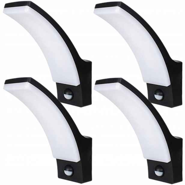 4x Led fasádní lampa IP65 Nástěnné svítidlo pro fasádu Snímač pohybu soumraku