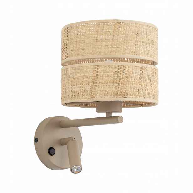 Nástěnná lampa Calma Slaměný kov 2xE27 31 cm nad stůl Tk Lighting