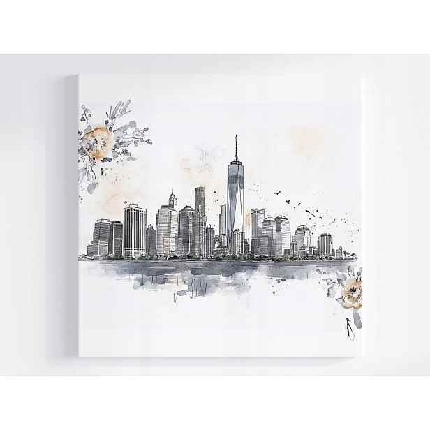 Obraz Na Plátně Plátno Město Panorama New York Manhattan Návrh 50x50