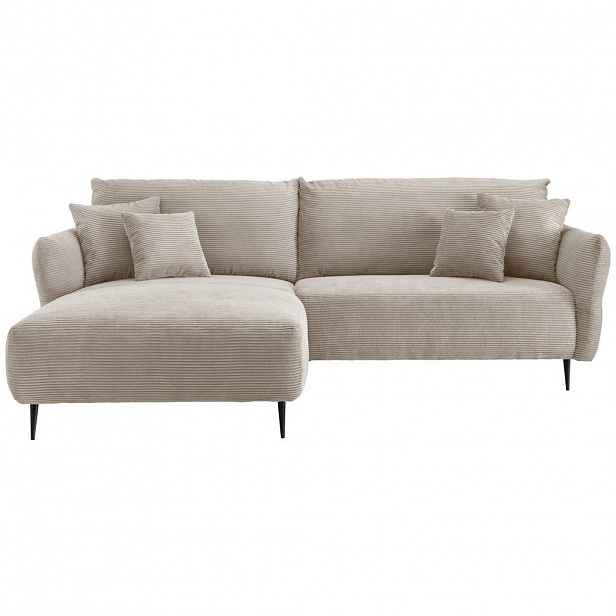 P & B ROHOVÁ SEDAČKA, textil, béžová