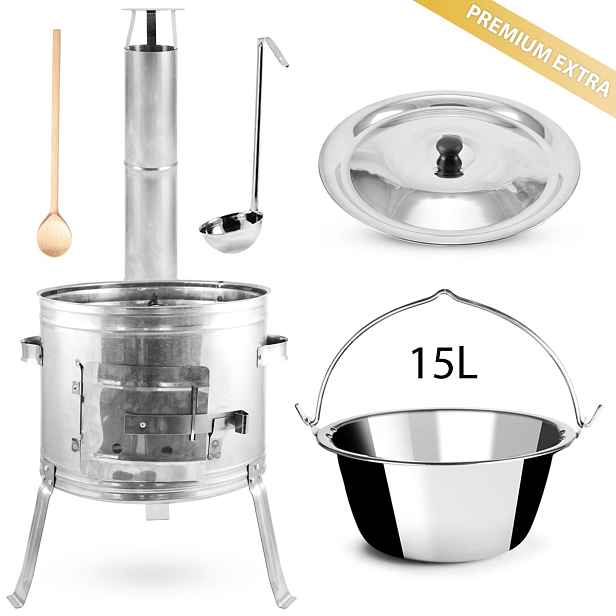 Perfect Home Set-199 PREMIUM EXTRA Kotlíková souprava 15L, 5ks