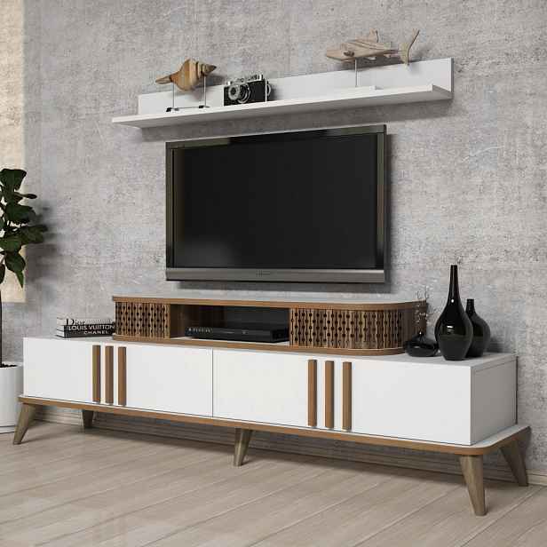 TV stěna / Sestava pod TV Eylül - White