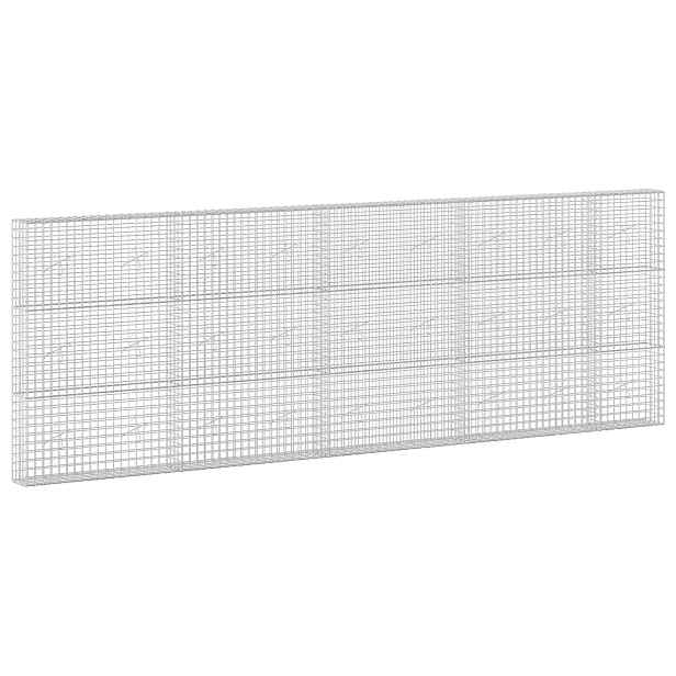 vidaXL Gabion s drátem 3,5 mm a síťkou 5x5 cm 450x20x150 cm