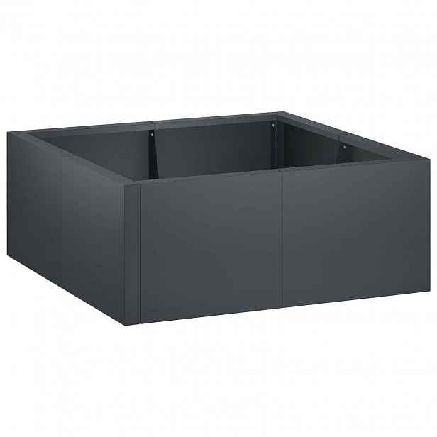 vidaXL Opěrná zeď 4 ks 100 x 100 x 40 cm Ocel Antracitová
