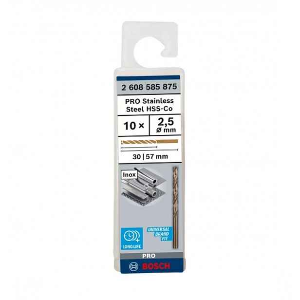 Bosch - Sada vrtáků do kovu, 2,5x57 mm, 10 ks 2608585875