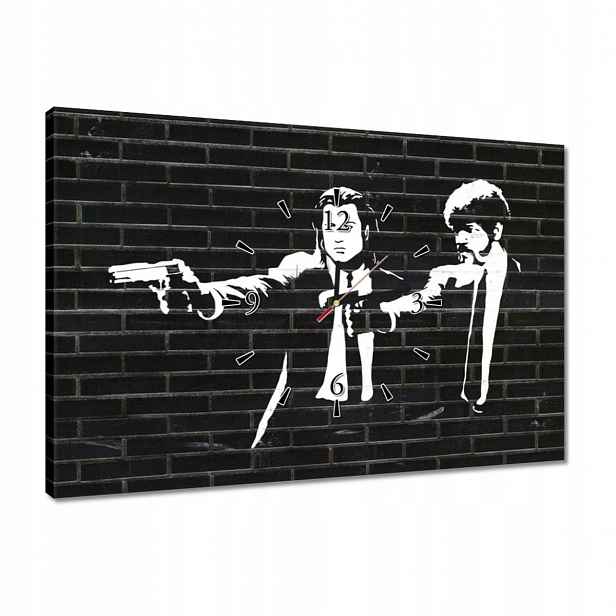 Hodiny 60x40 Pulp Fiction Graffiti