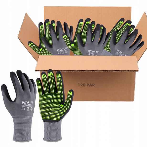 Multipack Nylonové pracovní protiskluzové rukavice S-76322 Vel 11 XXL 120 párů