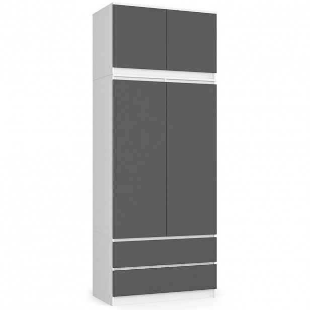 RAUMHIRSCH FURNITURE SKŘÍŇ Bílá, grafitově šedá 234/90/51