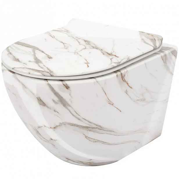 WC závěsné Carlos duroplast/Slim/Zm Lava Shiny