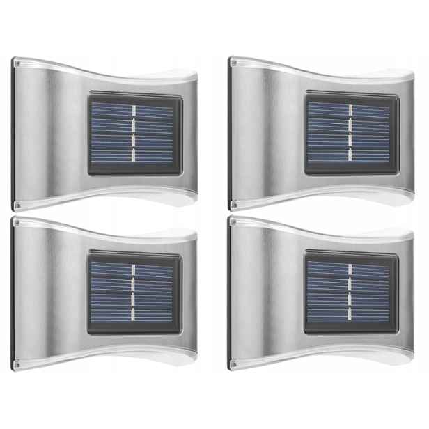 4x Dekorativní Zahradní Lampa Solární Led Nástěnná Lampa Senzor Soumraku