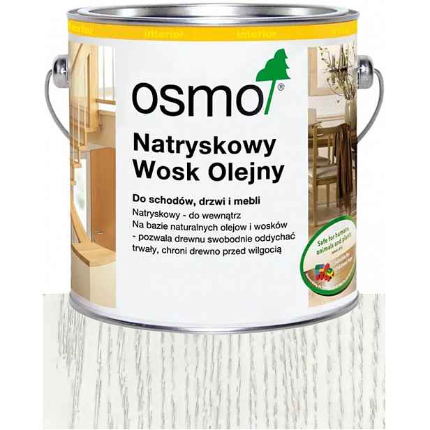 Osmo Olejový stříkací Vosk 3066 Bílý Transparentní 1L
