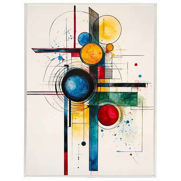 Plakát Rámeček Hliníkový, Abstraktní Grafika, Geometrie, Kompozice 60x80