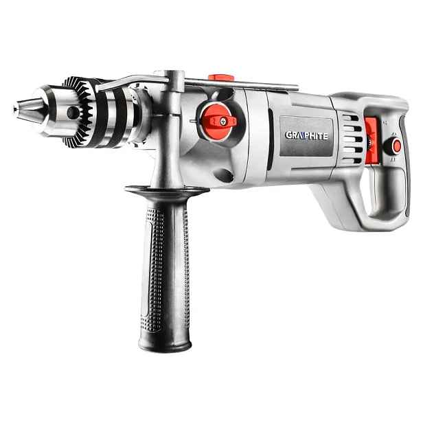 Příklepová vrtačka 1050 W, klíčový úchyt 16 mm, otáčky I: 0-900 min, II: