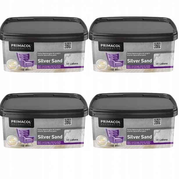 Sada 4X Primacol Dekorace Silver Sand *lisbon* 1L Barva