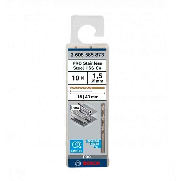 Bosch - Sada vrtáků do kovu, 1,5x40 mm, 10 ks 2608585873