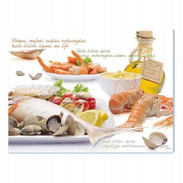 Kuchyňské Prkénko krájecí Skleněné Frutti di Mare Mořské plody Easy Life