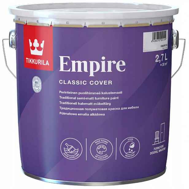 Tikkurila Empire Barva Na Nábytek 2,7L Základna A (bílá)