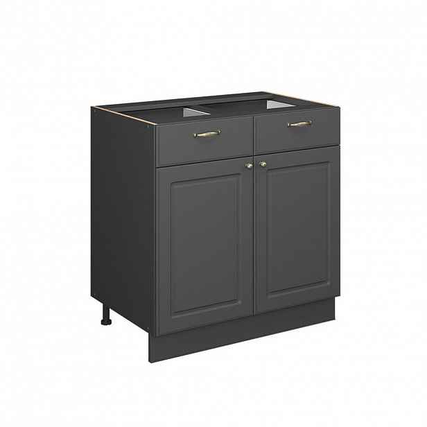 Vicco SPODNÍ SKŘÍŇKA KUCHYŇSKÉ LINKY Fame-Line Anthrazit-Gold Landhaus 80 cm , PD Antracit