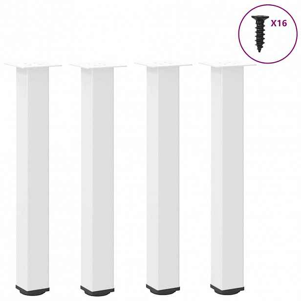 vidaXL Nohy konzolového stolku 4 ks bílé 72-74 cm ocelové