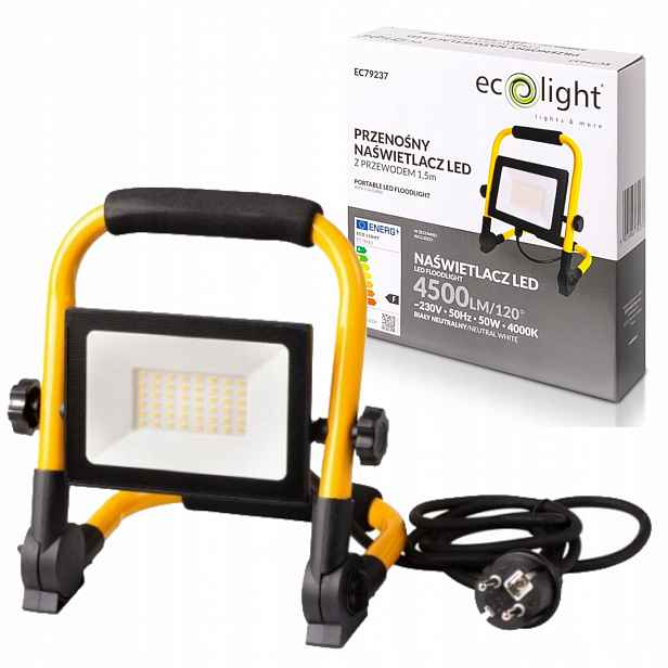 50W Led halogenový zářič se stativovým kabelem
