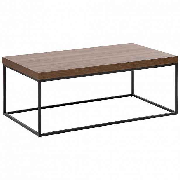 Beliani KONFERENČNÍ STOLEK tmavší Odstín dřeva/černý obdélníkový 100/60/40 cm Delano
