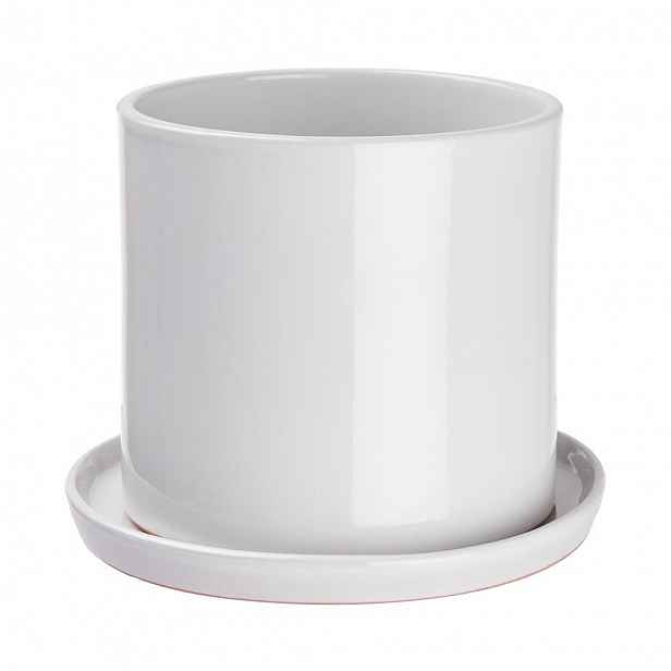 Butlers PLANT PLACE Květináč s mističkou 15,5 cm - bílá