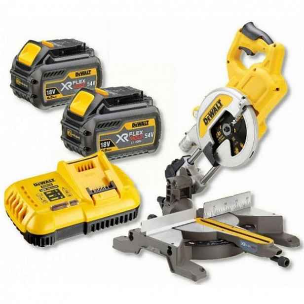 DeWALT - 54V AKU pokosová pila 216 mm, 2x aku 6,0 Ah XR, nabíječka DCS777T2