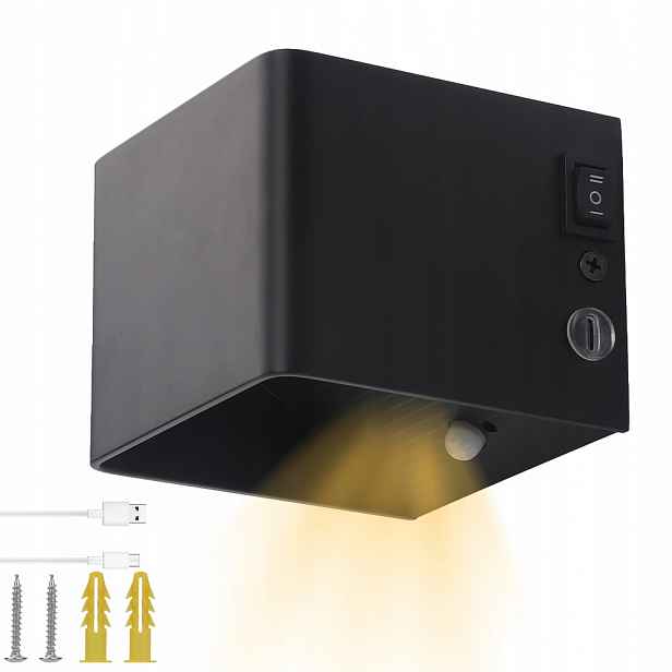 Lampa Nástěnná Led Nahoru A Dolů 3W Černá Dekorativní Schodišťová