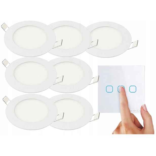 Sada svítidel Halogen Strop Led 3W 7x Vypínač