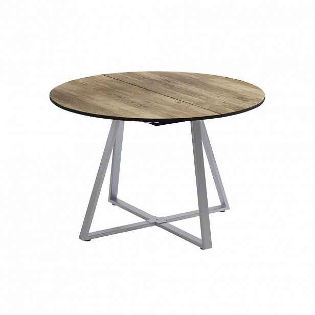 Vicco JÍDELNÍ STŮL Loyd, Rustikální dub/Šedá, 120-160 x 120 cm Rozšiřitelný