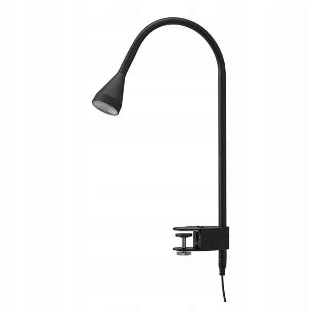 Ikea Navlinge Led reflektorová lampa s nástěnnou sponou Černá