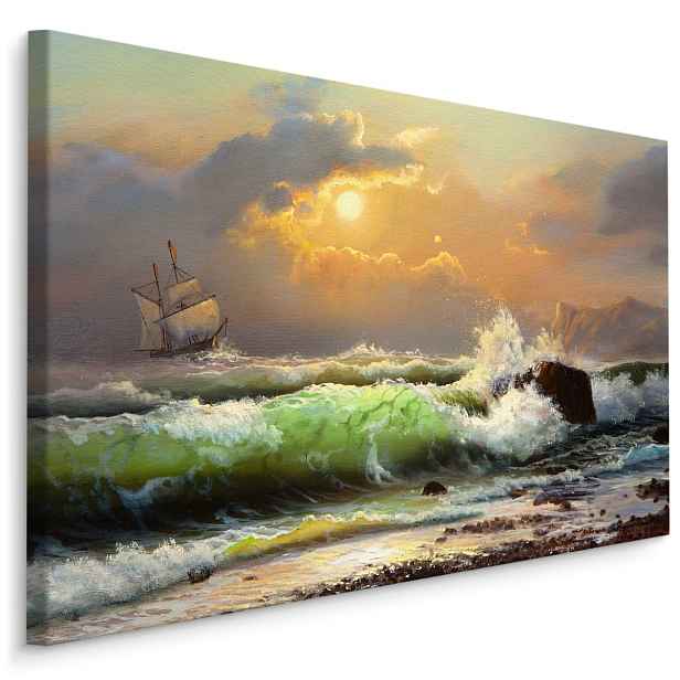 Plátno Loď V Rozbouřeném Moři Varianta: 70x50