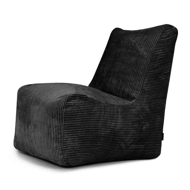 Černý manšestrový sedací vak Seat Lounge – SLOWDOWN