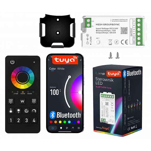 Ovladač stmívače Led pásků Cob Mono 12V 24V Rgb Cct Bt Tuya Zóna Dálkový Ovladač