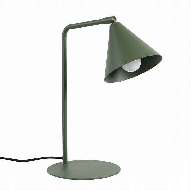 Stolní lampa Nox zelená olivová Kancelářská lampa noční kovová E14 Sollux