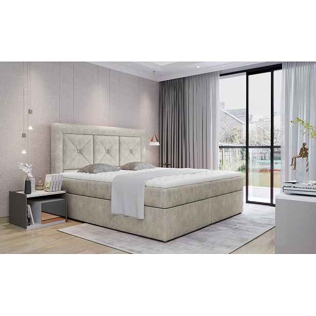 Boxspring Idris Rozměr: 140 x 200 cm, látka: Dora 21