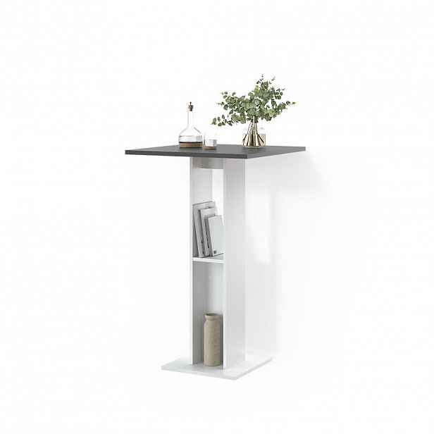 Livinity® BAROVÝ STŮL Regusa Bílá/antracitová 65 x 65 cm