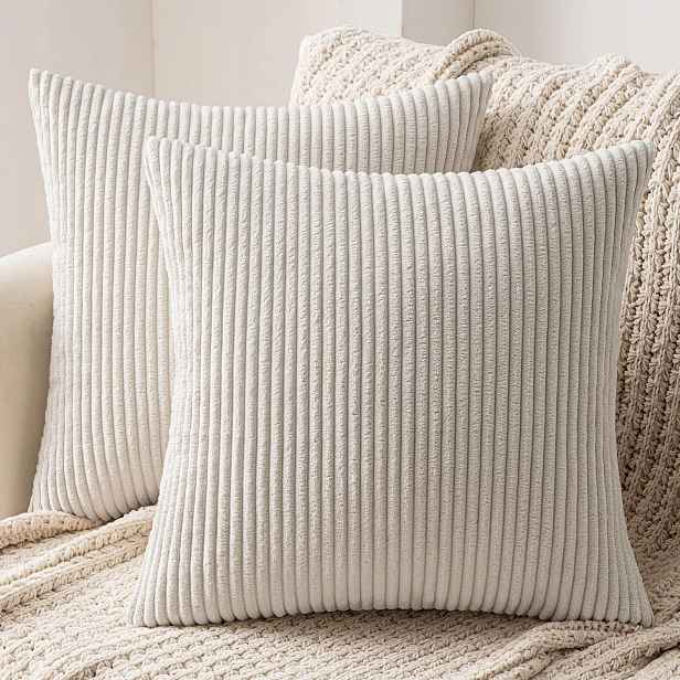 Miulee 2 Povlaky Na Polštáře 40X40 CM Béžový Zip