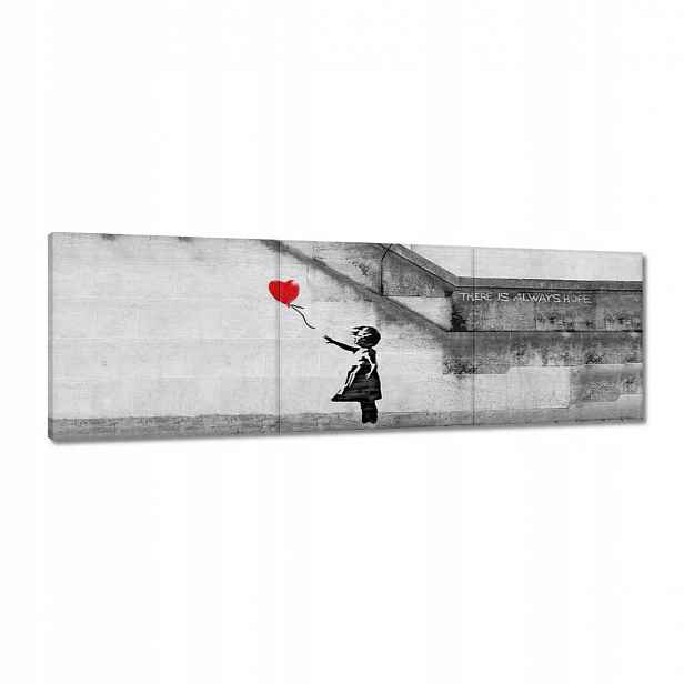 Obrazy 120x40 Dívka s balónkem
