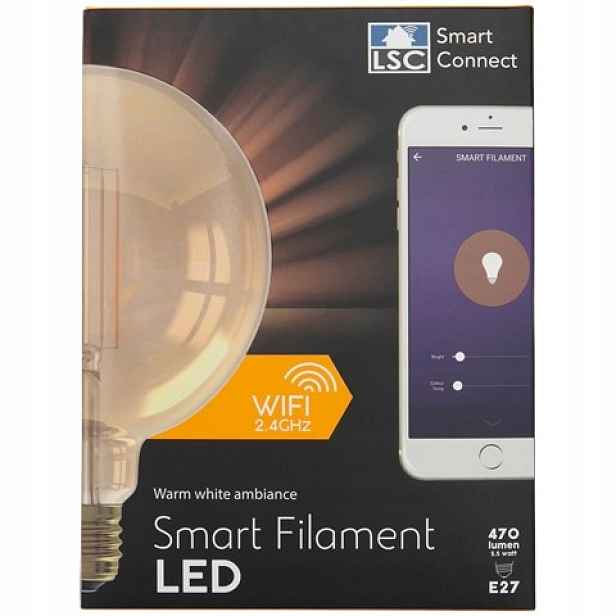 Smart filamentová žárovka 470lm 5,5W E27 Bi