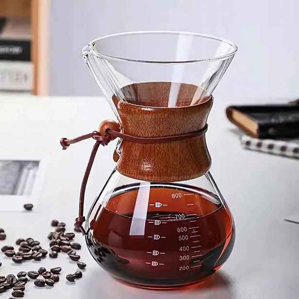 Vařič kávy typu chemex 800 ml bez filtru