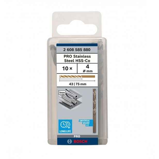 Bosch - Sada vrtáků do kovu, 4x75 mm, 10 ks 2608585880