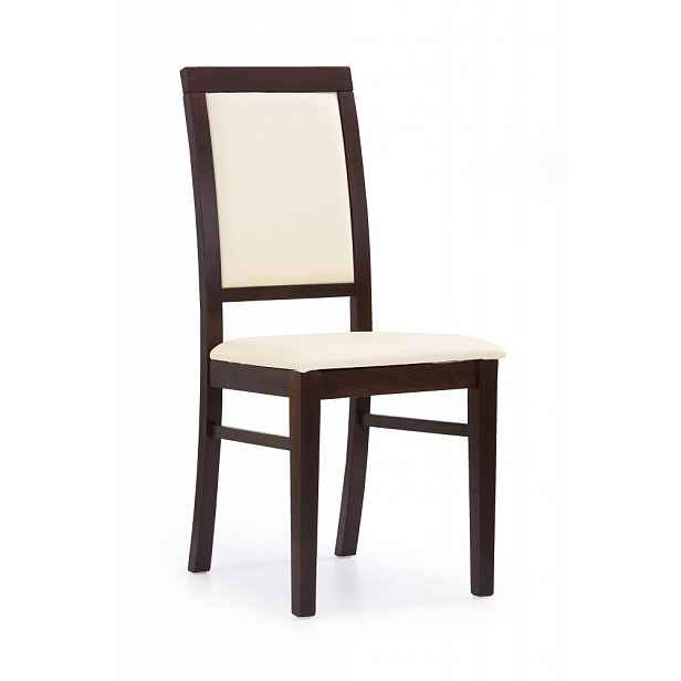 Jídelní židle SYLWEK 1 Halmar Tmavý ořech / krémová