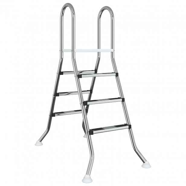 vidaXL Žebřík do nadzemního bazénu 100 cm 3-Step Nerezová ocel 304