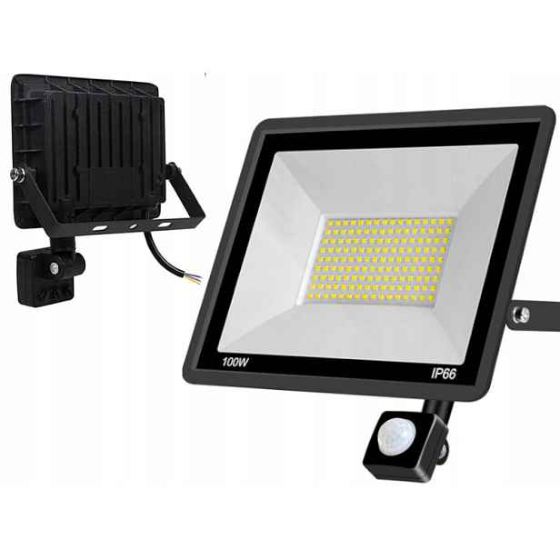 Lampa Halogenový venkovní reflektor 100 W IP65 Snímač pohybu soumraku