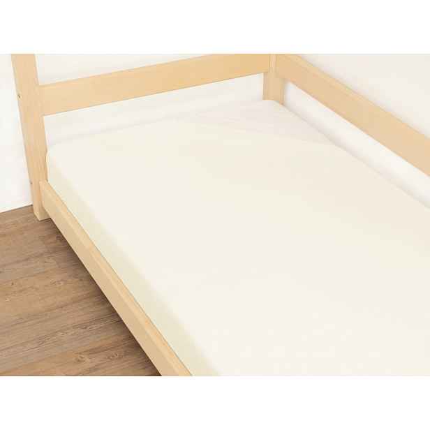 Benlemi Jednolůžkové prostěradlo JERSEY z bavlny Zvolte barvu: Smetanová, Zvolte rozměr: 80 x 170 cm