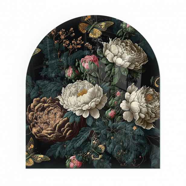 TULUP PODLOŽKA POD KRB 80x70 cm - Květinový vzor s motýly
