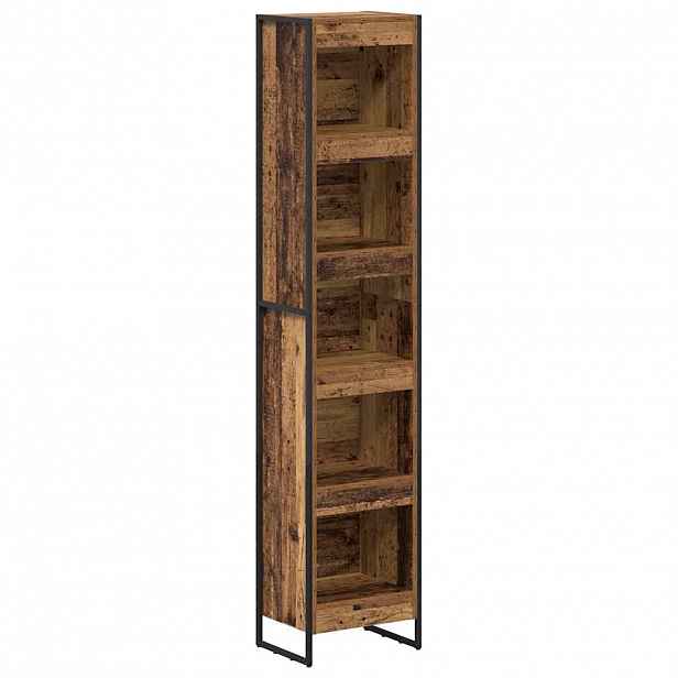 vidaXL Knihovna 40 x 30 x 189,5 cm Kompozitní dřevo Staré dřevo