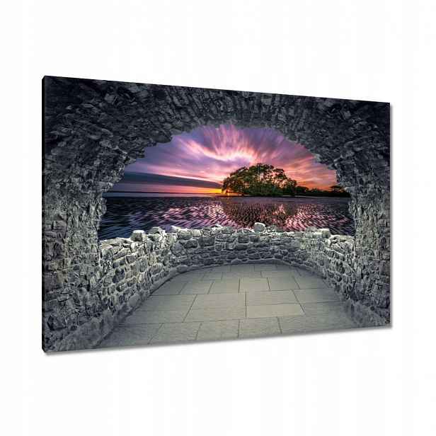 Obrazy 120x80 Krásná fialová krajina