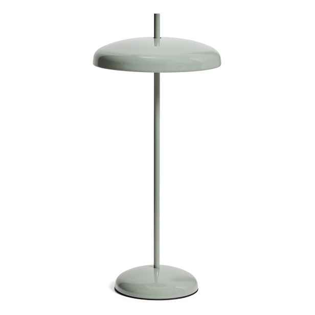 Světle zelená LED stmívatelná stolní lampa s kovovým stínidlem (výška 35 cm) Porte – Kave Home